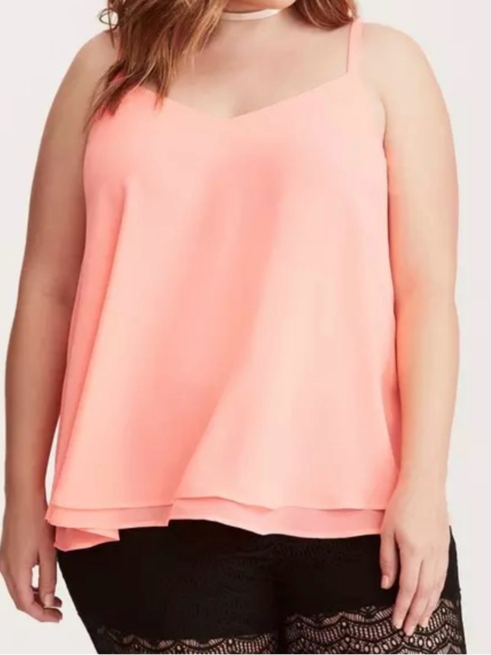 Torrid 5X Sophie Chiffon Double Layer Cami, Lightweight